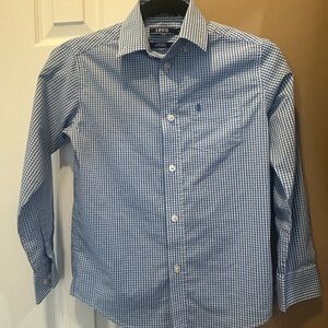 Izod Kids Blue Checkered Button Down Shirt